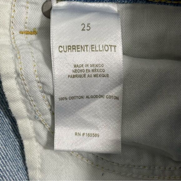 Current/Elliott The Boyfriend Jean in Rainfall Wash Size 25 - Picture 8 of 11